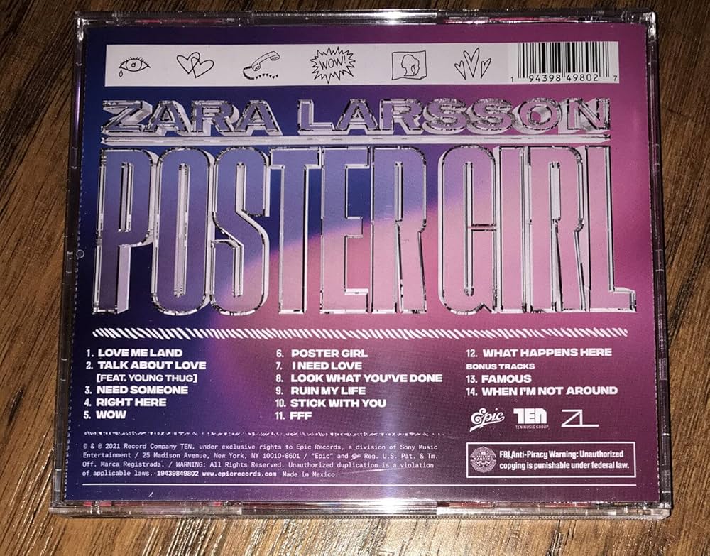 英、欧LP Zara Larsson Poster Girl 19439849651 Epic, TEN Music Grou /00260 Zara Larsson – Poster Girl – Vinyl (White, LP, Album